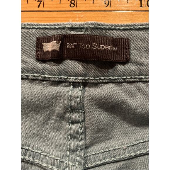 Levi's 524 Too Superlow Straight Jeans Women's Size 30X32 Light Wash Aquamarine - Picture 10 of 15